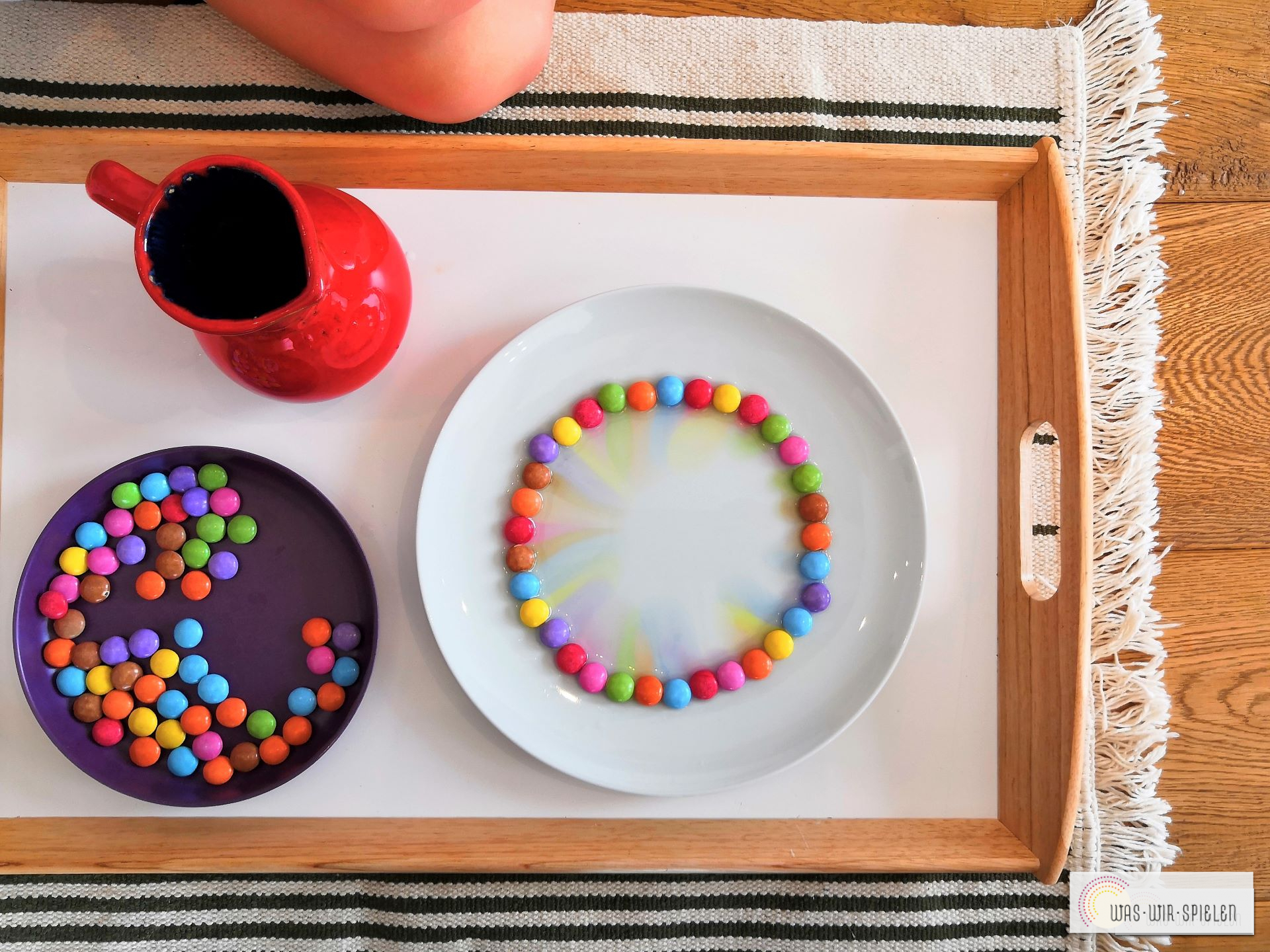 Regenbogen Smarties Experiment