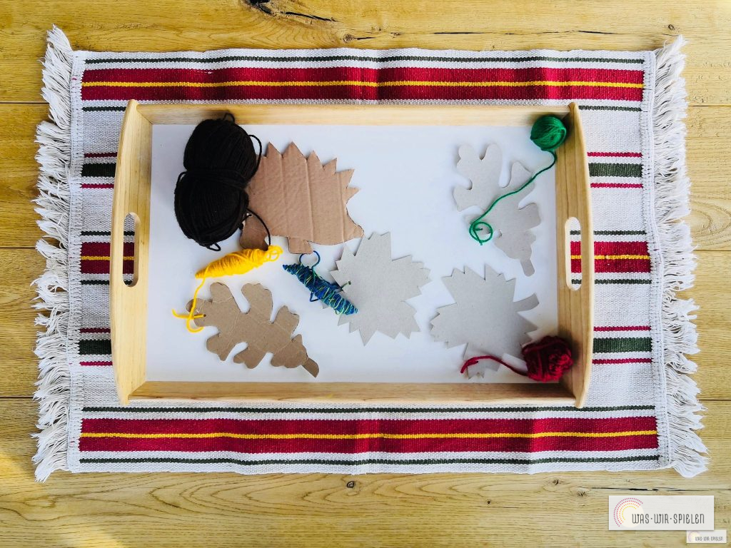 Alles vorbereitet zum Wickeln