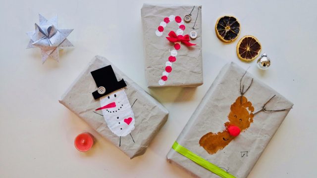 Nachhaltiges Geschenkpapier basteln mit Kindern