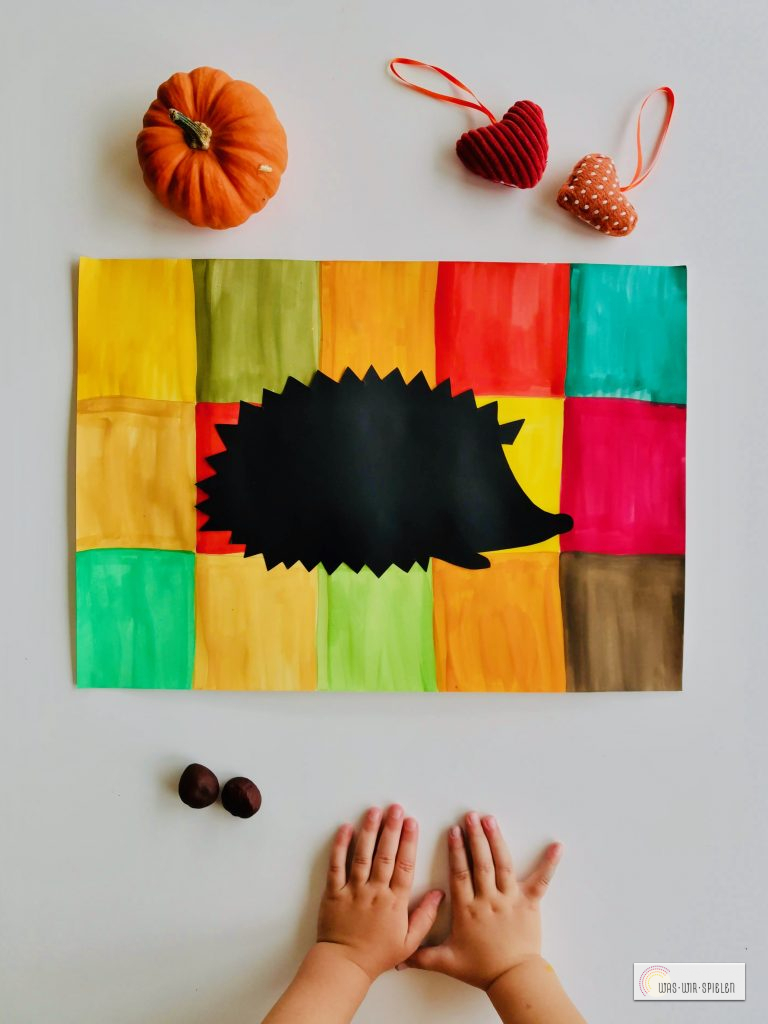 unsere fertige Igelcollage