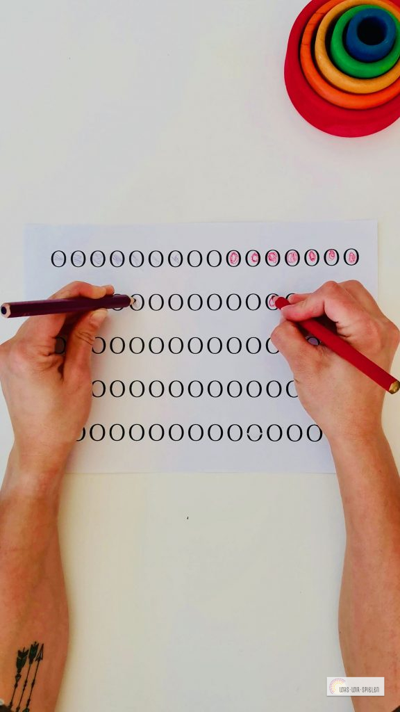 Die Übung ist prima zur Vernetzung der beiden Gehinrhälften