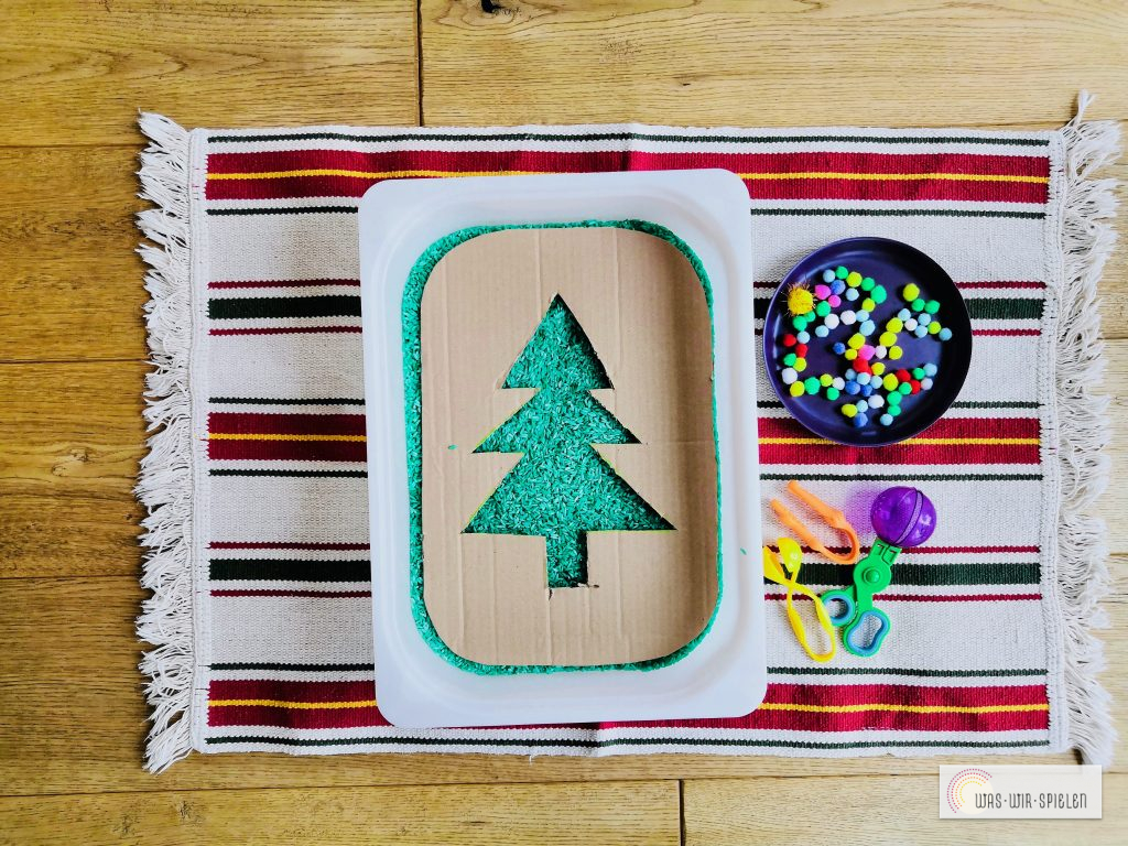 Sensorische Wanne gefüllt mir Reis