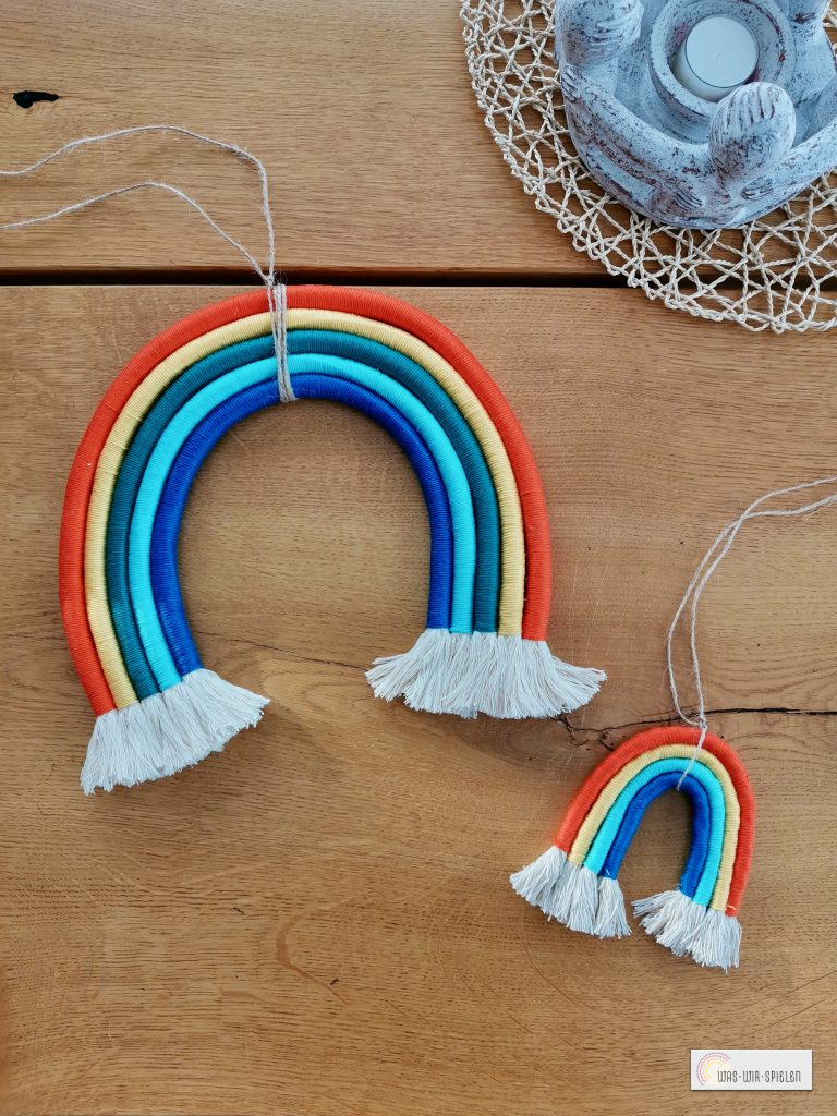 Makramee Regenbögen in groß und klein