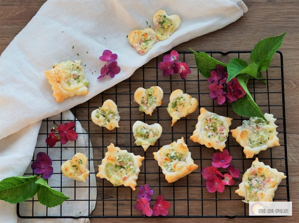 Blätterteig in Herzform