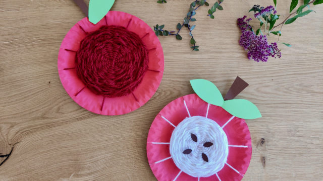 Apfel – Dekoration – herbstliches Rundweben