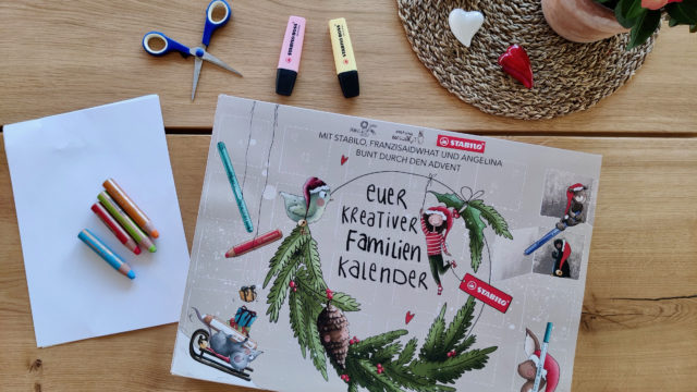 Ein bunter entspannter Advent mit dem kreativen Familienkalender von STABILO