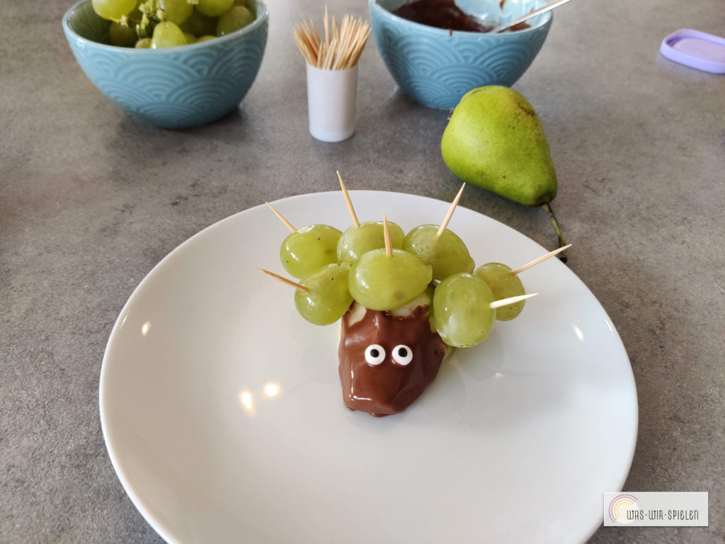 Birnen Igel - leckerer Snack für Kinder