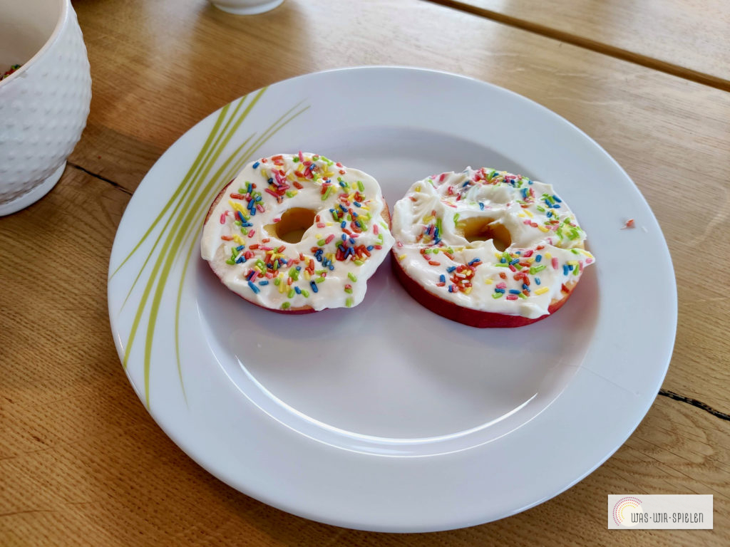 Apfel - Donuts gesunder Kindersnack