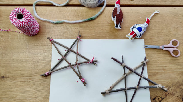 DIY Aststerne – winterliche Deko aus Naturmaterialien