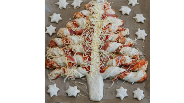 Pizza Weihnachtsbaum – leckere Idee im Advent