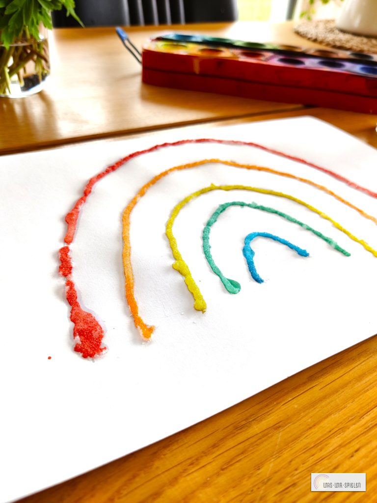 Salzmalerei Regenbogen