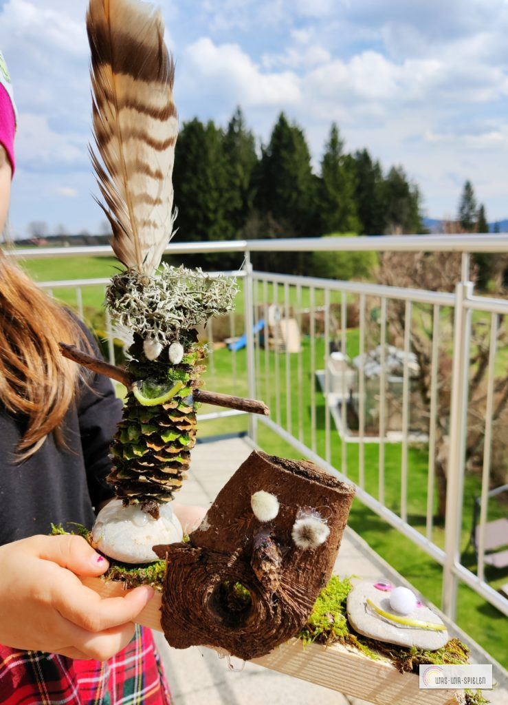 Männchen aus Naturmaterialien