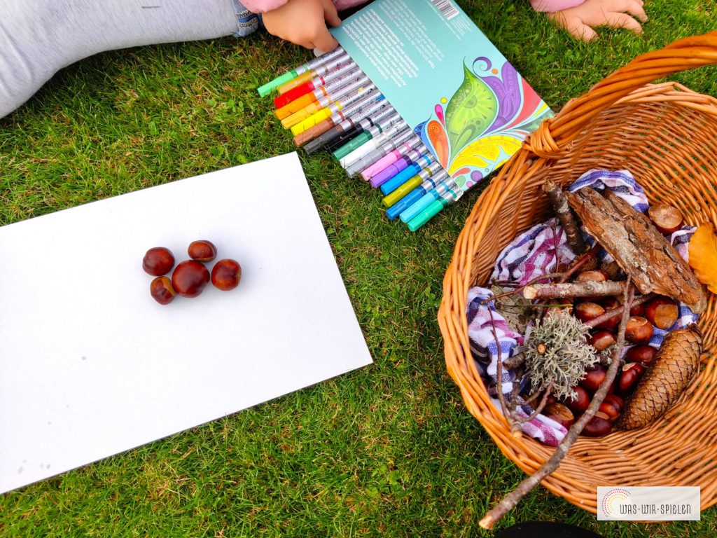 Kastanien bemalen