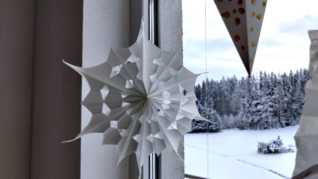 Weihnachtliche Sterne aus Butterbrottüten