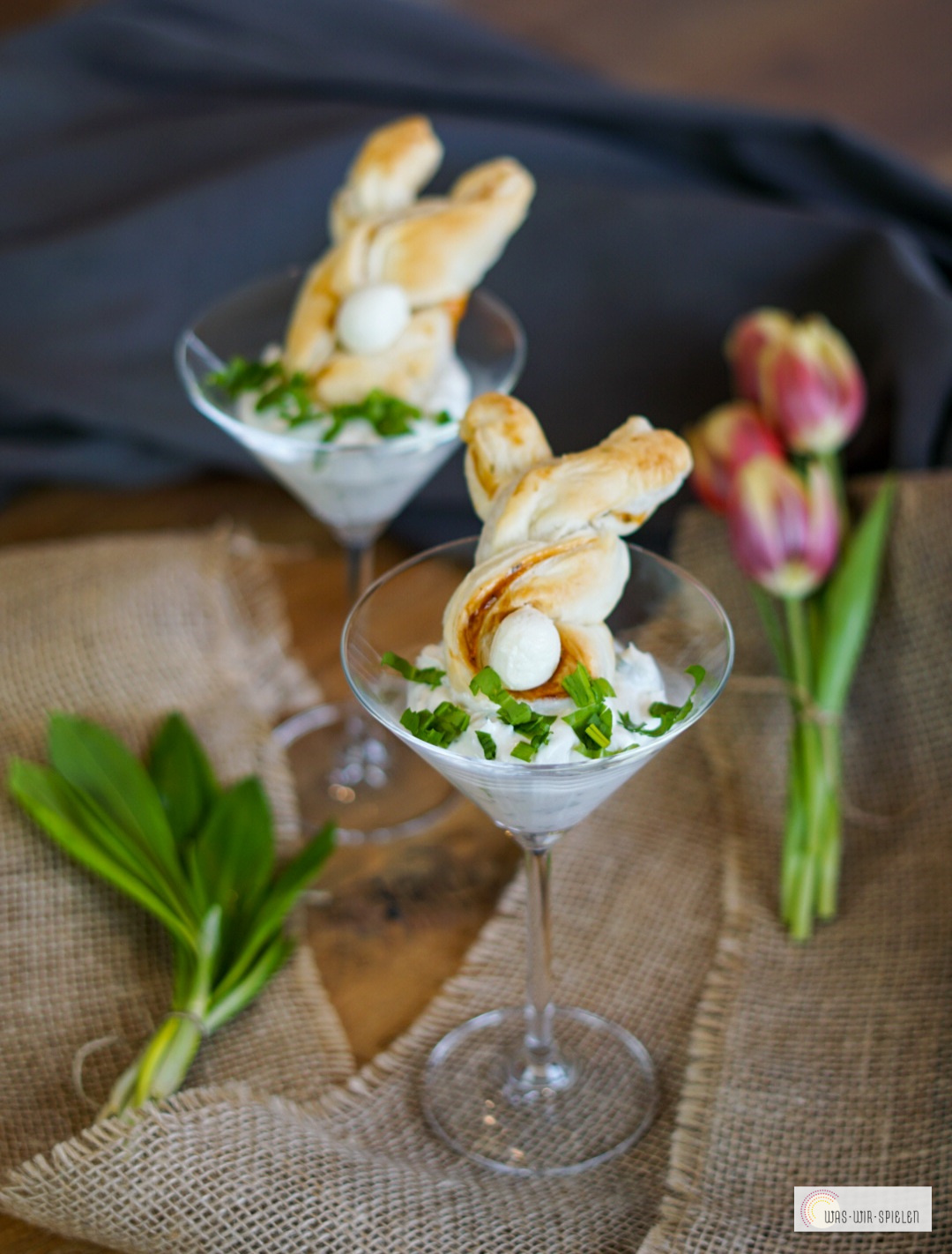 Blätterteig - Häschen auf Bärlauchaufstrich - waswirspielen.com Blätterteig - Häschen auf Bärlauchaufstrich - waswirspielen.com