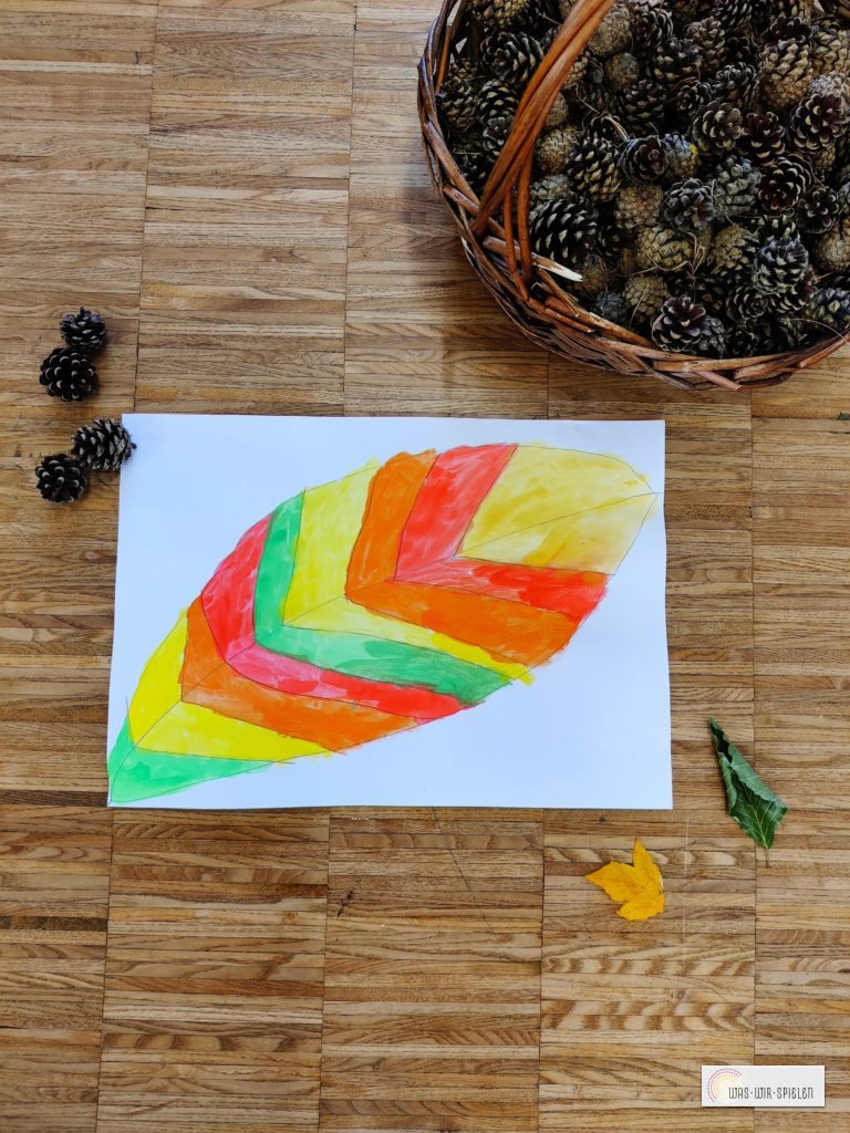 Wasserfarben - Collage Blatt