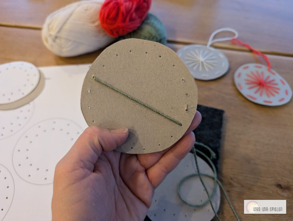 Nun kann ein Muster gestickt werden