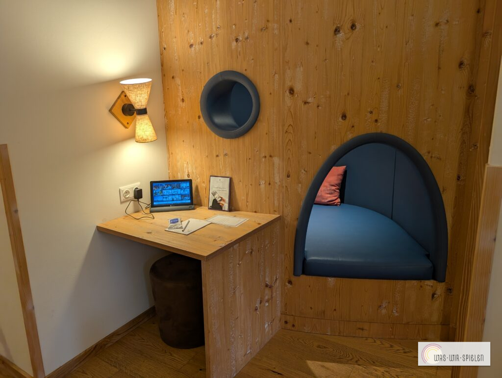 Kuschenhöhle in der Suite Liesl