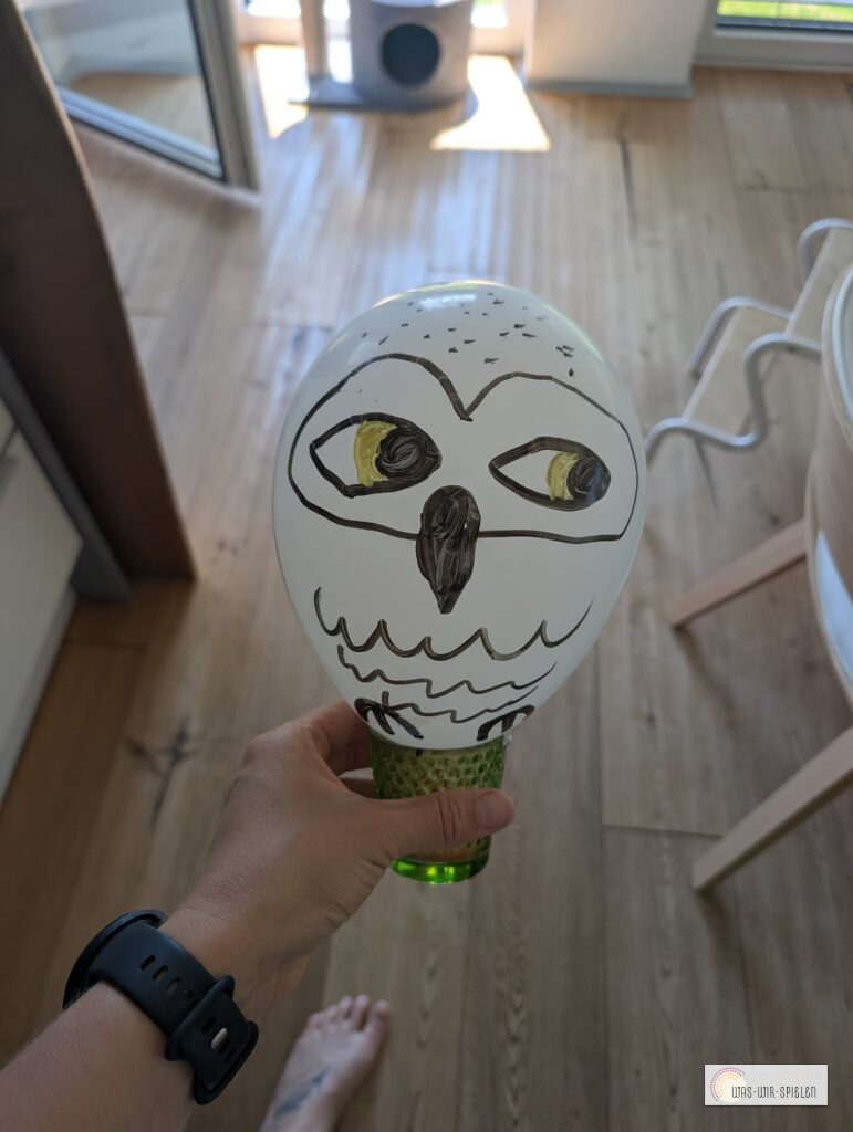 Luftballon Hedwigs für unsere Harry Potter Geburtstagsparty