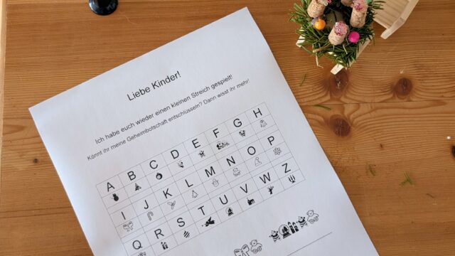 Wichtelcode für Kinder – winterliches Geheimnis im Klassenzimmer