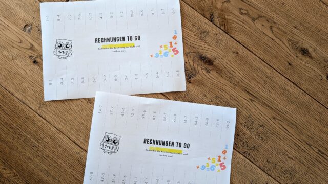 Rechnungen to go – Bewegte Matheübung mit Abrisszetteln